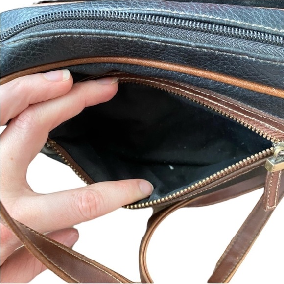 Vintage Rosetti black and brown pebble Crossbody purse - Picture 3 of 7